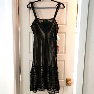 Yoana Baraschi Black Laced Lined Dress